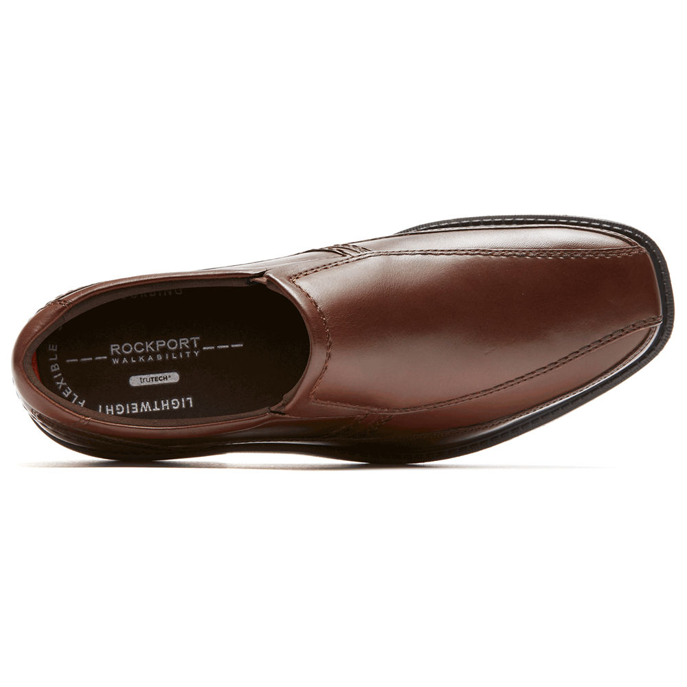 Rockport Slip-On For Mens Brown - Style Leader 2 Bike Toe - FP3416290